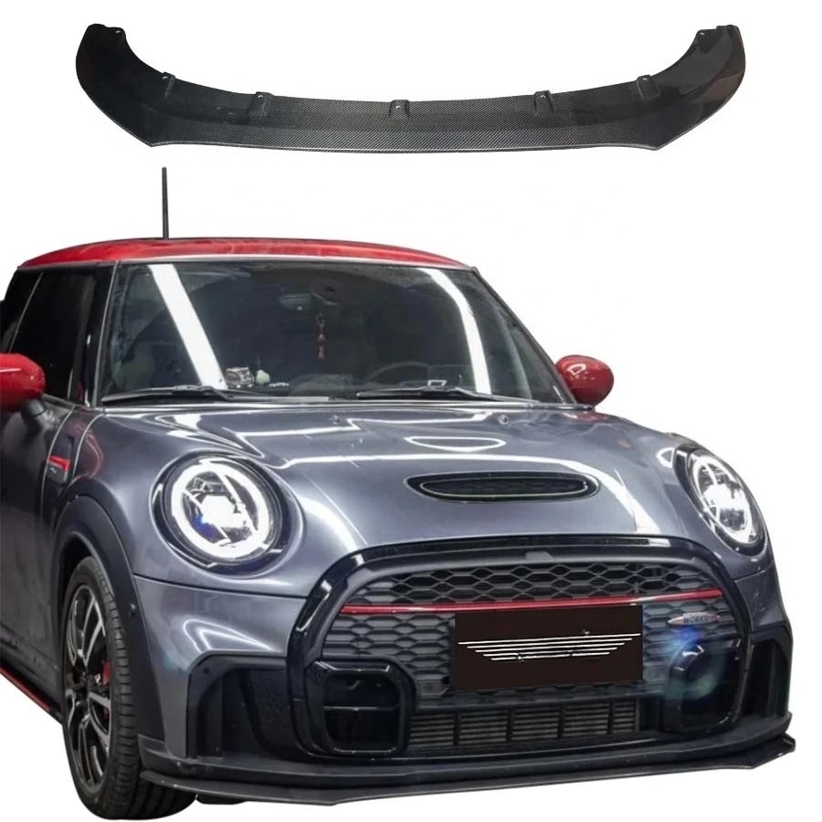 MINI Cooper S JCW LCI 2 F55 F56 F57 Front Lip Splitter & Bumper Kit Carbon Fiber 3k Twill Weave High Polished Bolt-On New